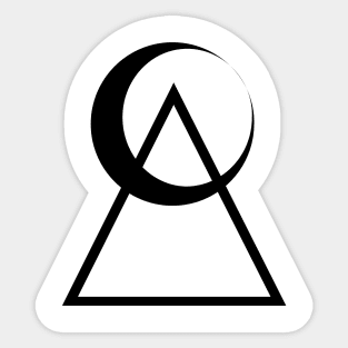 Moon triangle Sticker